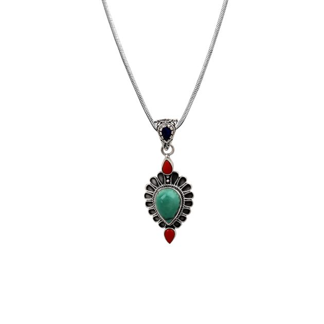 Tibetan Ethnic Leaf Pendant