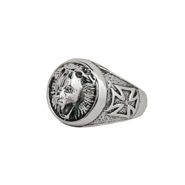 Lion Head Crest Ring