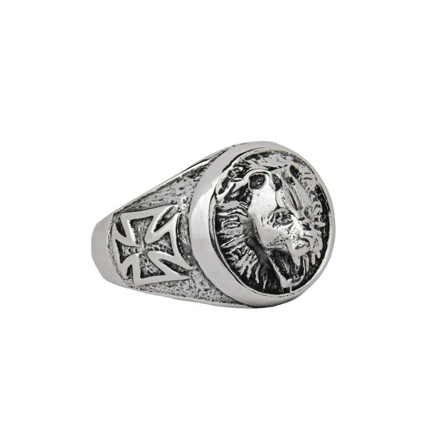 Lion Head Crest Ring