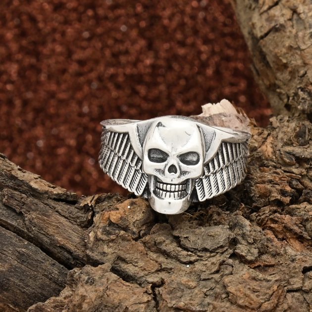 Winged Skull Ring