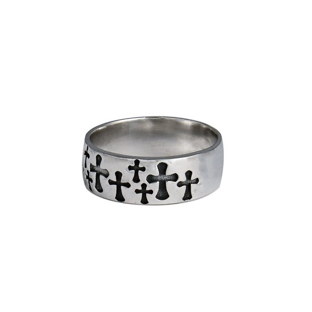 Cross Engraving Band