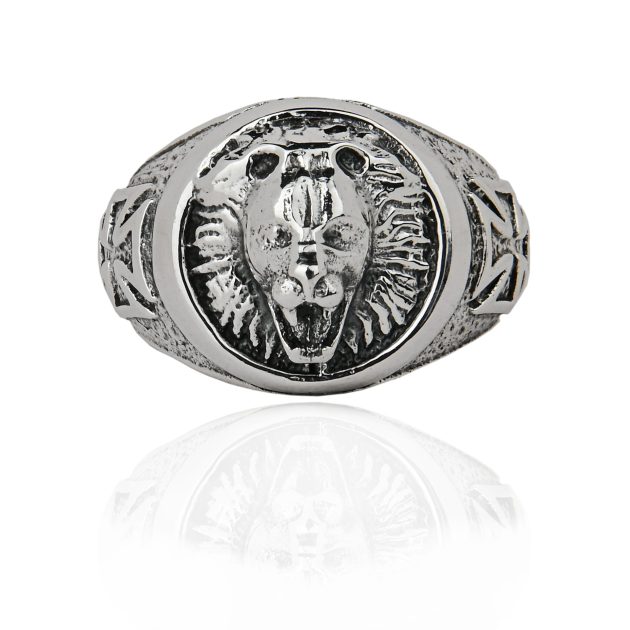 Lion Head Crest Ring