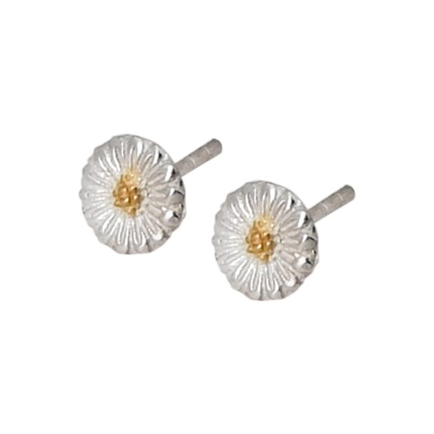 Dual-Tone Flower Ear Studs