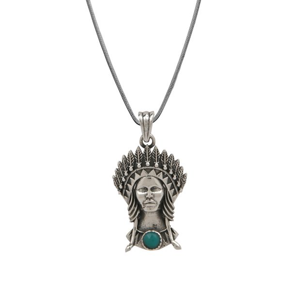 Native American Face Pendant