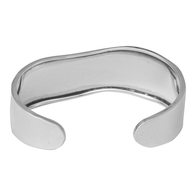 Plain Wave Cuff Bangle