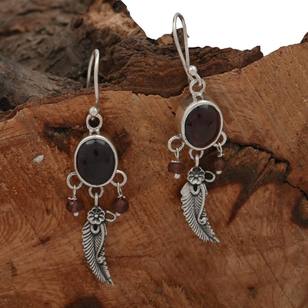 Indonesian Dangling Leaf Earrings