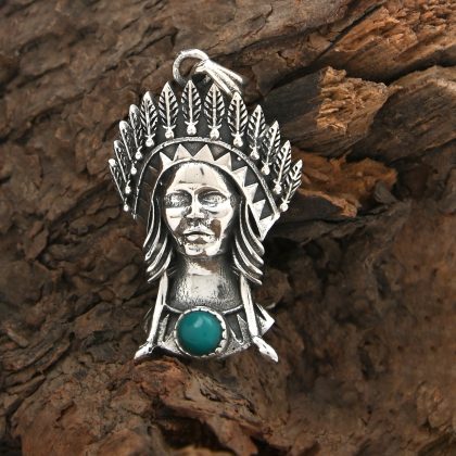 Native American Face Pendant