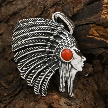 Native American Face Pendant