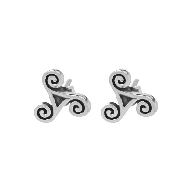 Celtic Triskele Ear Studs