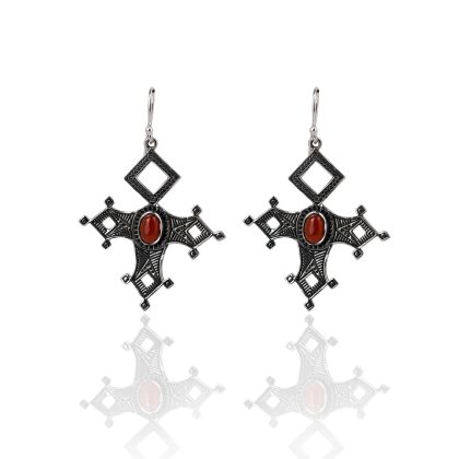 Tuareg Style Cross Earrings