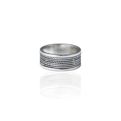 Silver Textured Band