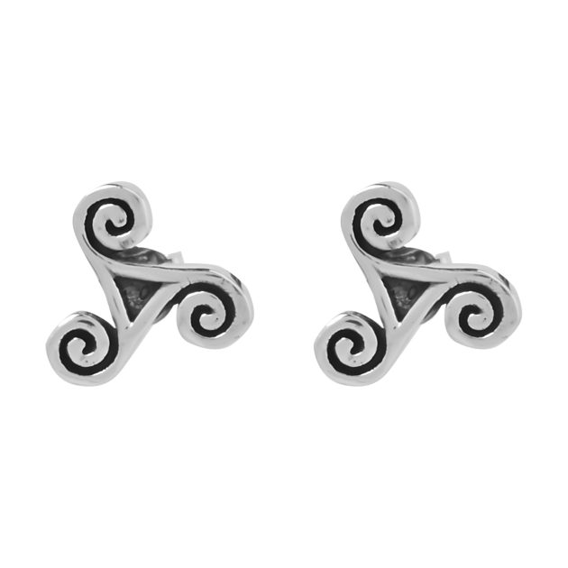 Celtic Triskele Ear Studs