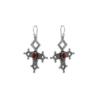 Tuareg Style Cross Earrings