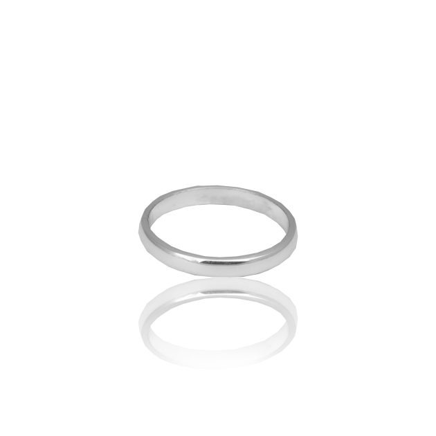 Half Round Silver Band