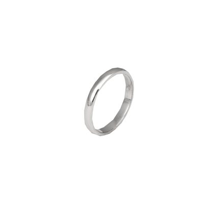 Half Round Silver Band