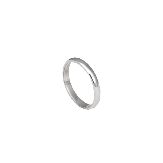 Half Round Silver Band