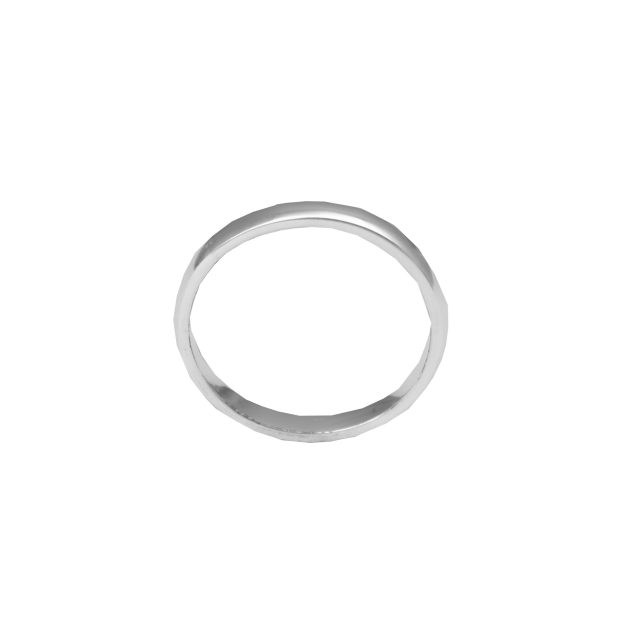 Half Round Silver Band