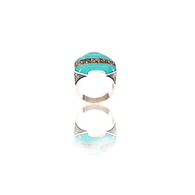 Tuareg Style Inlay Ring