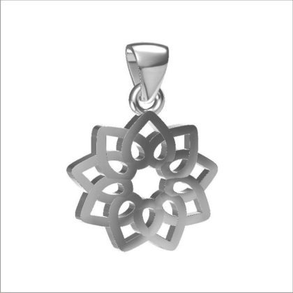 Baha'i Flower Pendant