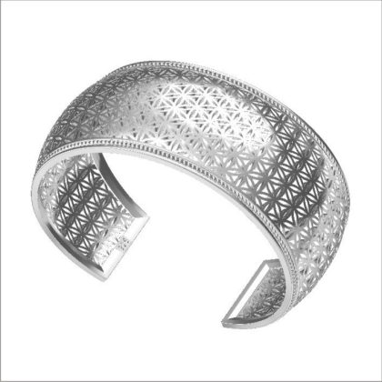 Flower Of Life Cuff Bangle (35 MM)