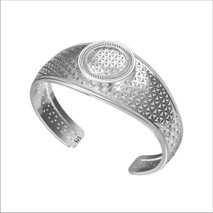 Flower Of Life Cuff Bangle (25 MM)