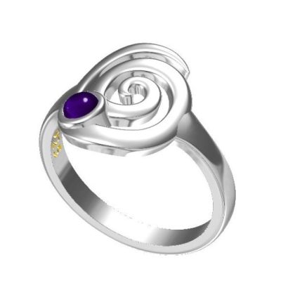 Swirl Stone Ring